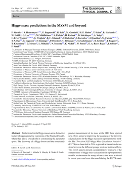 Higgs-Mass Predictions in the MSSM and Beyond