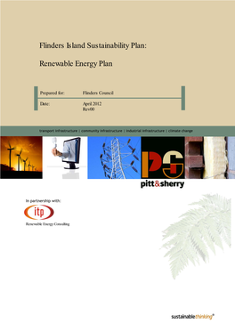 Flinders Island Sustainability Plan: Renewable Energy Plan