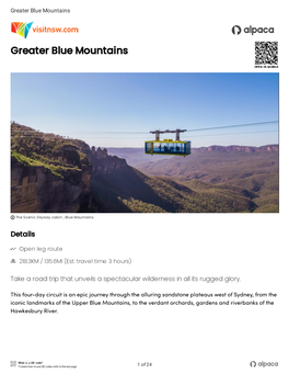 Greater Blue Mountains