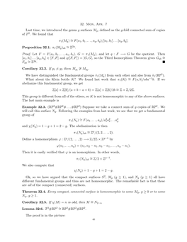 32. Mon, Apr. 7 Last Time, We Introduced the Genus G Surfaces M G, Defined As the G-Fold Connected Sum of Copies of T2. We Found