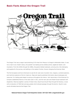 Basic Facts About the Oregon Trail