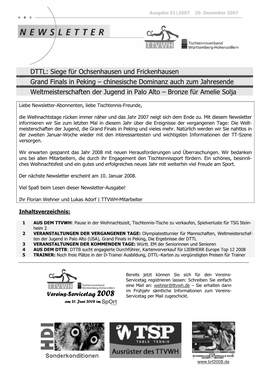 TTVWH-Newsletter Ausgabe 51/2007