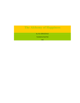 The Alchemy of Happiness.Pdf