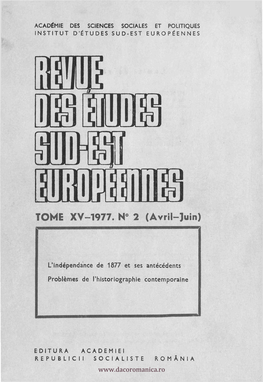 TOME XV-1977. N° 2 (Avril Juin)