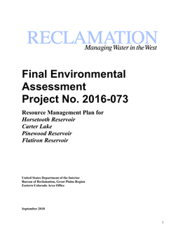 Final Environmental Assessment Project No. 2016-073
