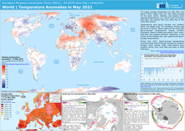 Temperature Anomalies in May 2021