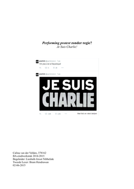 Performing Protest Zonder Regie? Je Suis Charlie!