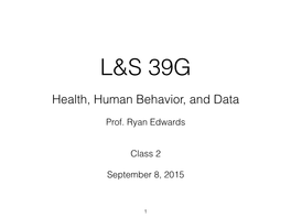 Health, Human Behavior, and Data