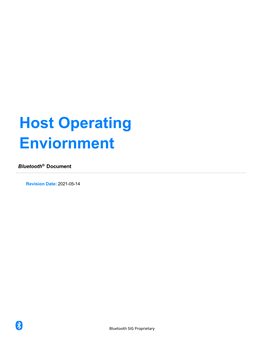 Host Operating Environment Identifiers