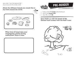 PRE-READER Circle the Different Breads You Would Like to Pentecost 11 Try from Around the World