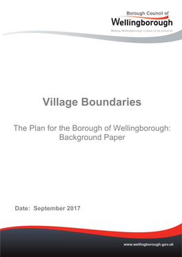 Village Boundaries Background Paper