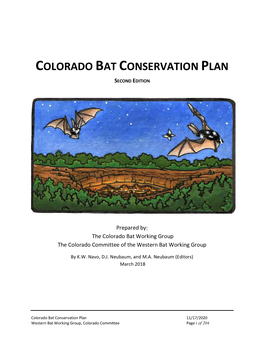 Colorado Bat Conservation Plan Second Edition
