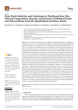 From Fresh Itabirites and Carbonates to Weathered Iron Ore: Mineral