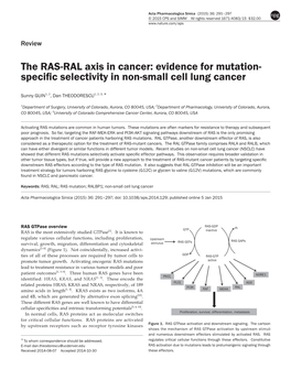 Evidence for Mutation-Specific Selectivity in Non-Small Cell