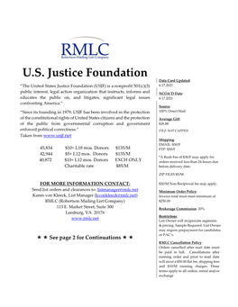 United States Justice Foundation (USJF)