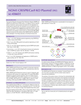 NOM1 CRISPR/Cas9 KO Plasmid (M): Sc-436651