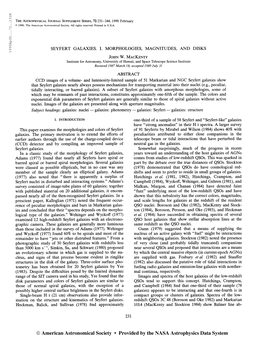 19 90Apjs. . .72. .231M the Astrophysical Journal Supplement Series, 72:231-244,1990 February © 1990. the American Astronomical