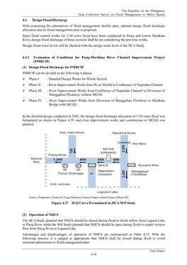 4.4 Design Flood Discharge with Examining the Alternatives of Flood