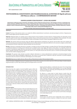 PHYTOCHEMICAL CONSTITUENTS and PHARMACOLOGICAL ACTIVITIES of Kigelia Africana and Mansoa Alliacea - a COMPREHENSIVE REVIEW