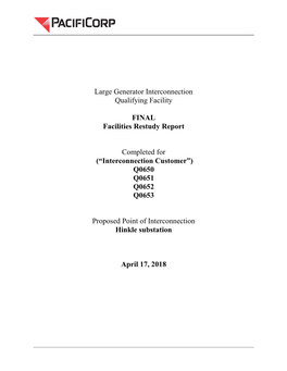 Generation Interconnection Queue: Interconnection Facilities Associated with Higher Queue Interconnection Requests Will Be Modeled in This Study