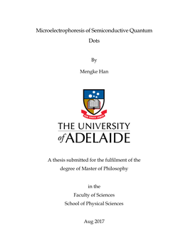 Microelectrophoresis of Semiconductive Quantum Dots