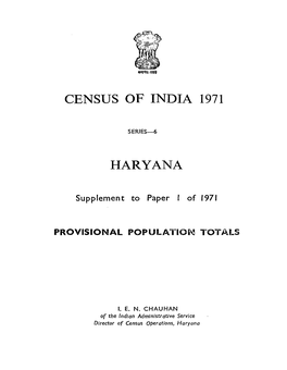 Provisional Population Totals, Series-6