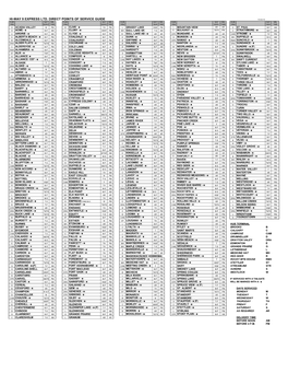 Hi-Way 9 Express Ltd. Direct Points of Service Guide
