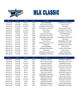 MLK Classic Schedule.Xlsx