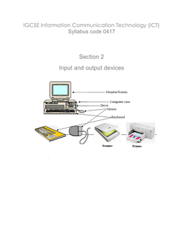 Section 2 Input and Output Devices