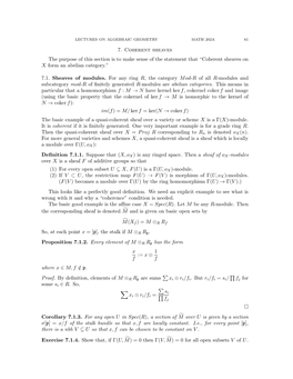 Coherent Sheaves on X Form an Abelian Category.”