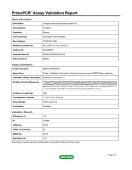 Primepcr™Assay Validation Report