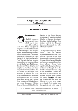 Kargil - the Unique Land an Overview