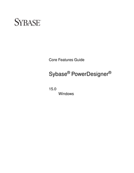 Sybase® Powerdesigner®