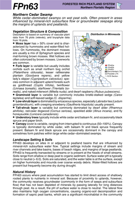 Fpn63 Northern Cedar Swamp Factsheet