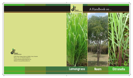 Lemongrass Neem Citronella a Handbook on