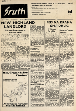 Fruth NEWSPAPER of CURRENT EVENTS in Ihi. HIGHLANDS, THE