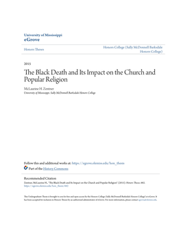 The Black Death and Its Impact on the Church and Popular Religion