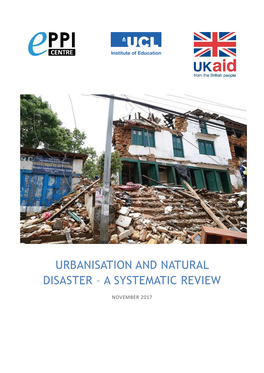 Urbanisation and Natural Disaster: Systematic Review