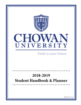 2018-2019 Student Handbook & Planner