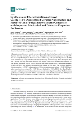 Synthesis and Characterizations of Novel Ca-Mg-Ti-Fe-Oxides Based