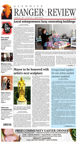 Glendive Ranger-Review Thursday, April 1, 2021฀•฀Page 2Glendive