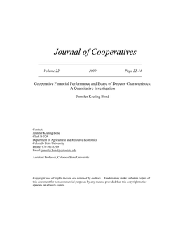 Journal of Cooperatives