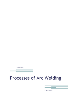 Processes of Arc Welding