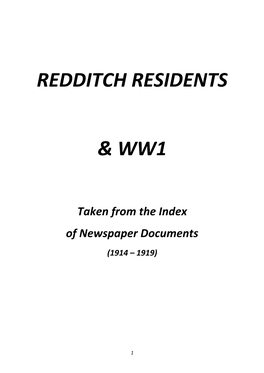 Redditch Residents &