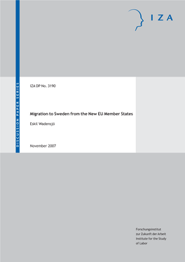 Migration to Sweden from the New EU Member States