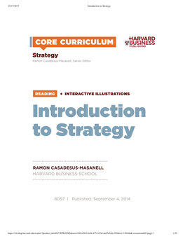 Introduction to Strategy