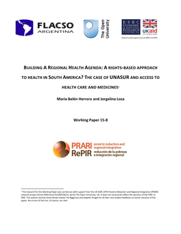 A Rights-Based Approach to Health in South America?