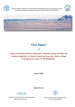 Final Report Study on Livelihood Systems Assessment, Vulnerable