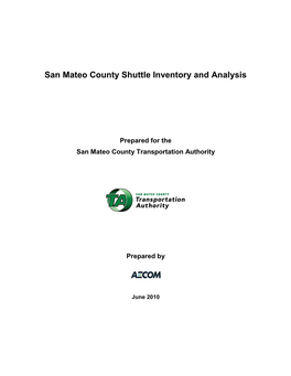 San Mateo County Shuttle Inventory and Analysis