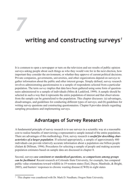 Writing and Constructing Surveys